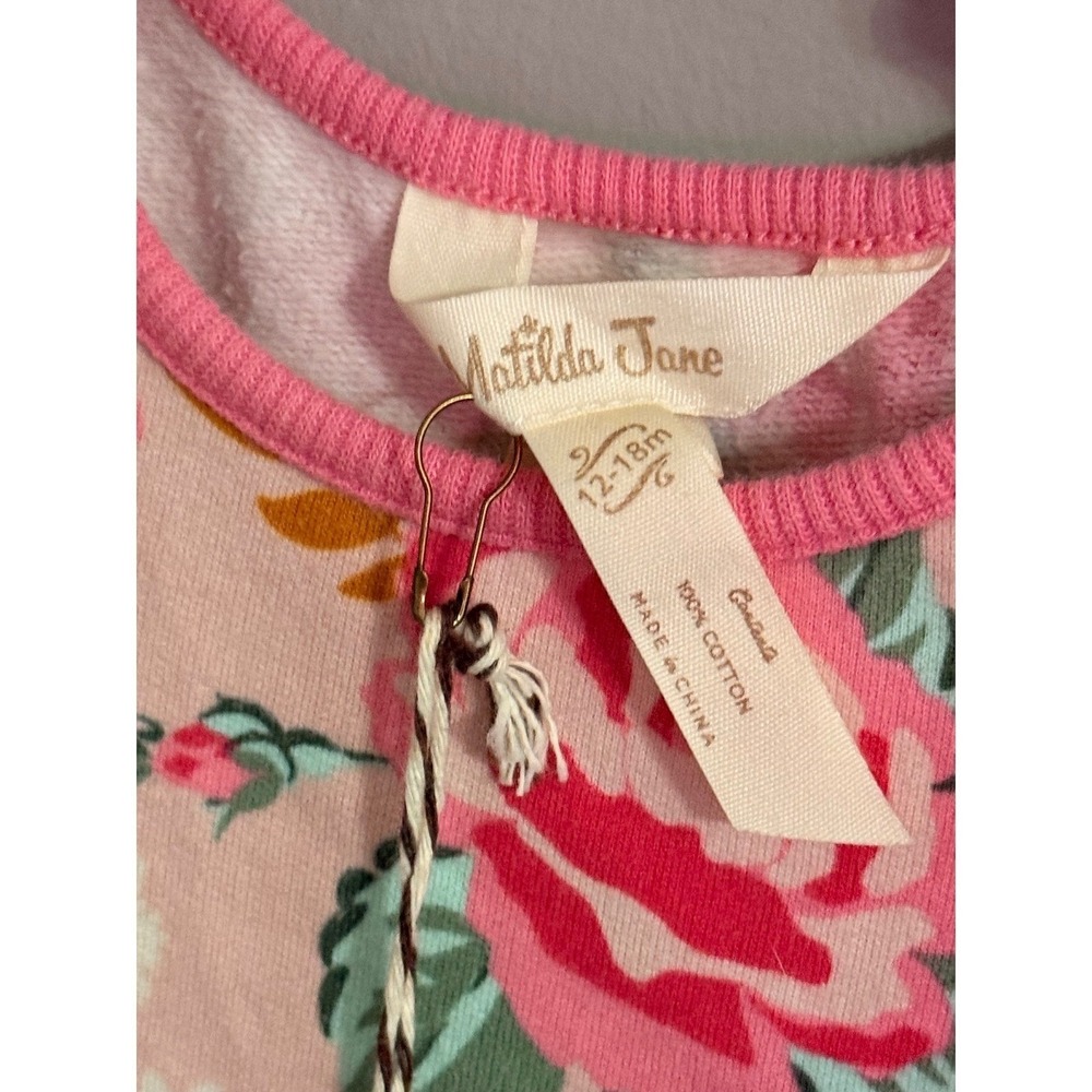 Matilda Jane Baby Girls Pink Floral Ruffle Romper Jumpsuit 12-18 Months - Picture 4 of 5